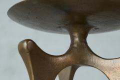 Brutalist Candle Holder in Patinated Sand Cast Brass 1960s - 4582526