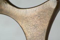 Brutalist Candle Holder in Patinated Sand Cast Brass 1960s - 4582579