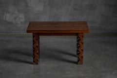 Brutalist Carved Wood Console Table France 1960s - 4586672