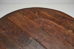 Brutalist Carved Wooden Coffee Table Europe Mid 20th Century - 4294509