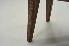 Brutalist Carved Wooden Fireplace Chairs Spain ca 1960s - 4301515
