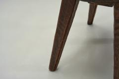 Brutalist Carved Wooden Fireplace Chairs Spain ca 1960s - 4301516