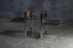 Brutalist Chrome Dining Chairs for Sigma Belgium 1967 - 3949990