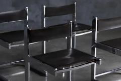 Brutalist Chrome Dining Chairs for Sigma Belgium 1967 - 3949996