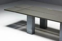 Brutalist Dining Table with Stone Base Belgium 1970s - 3870041