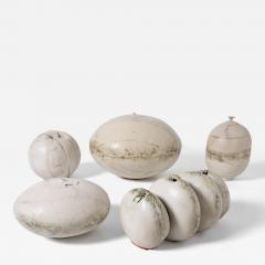Brutalist Elegance 5 Sculptural Mid Century Ceramic Forms by Evelyn E Anderson - 4344196