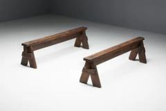 Brutalist Folk Art Benches France 19th Century - 3747067