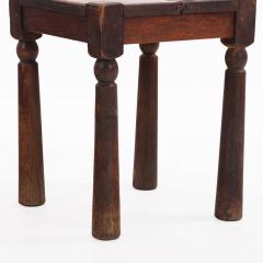 Brutalist French Oak Small Side Chair C 1940  - 4597560