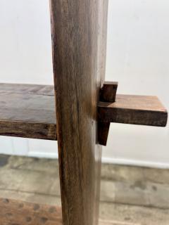 Brutalist Handcrafted Solid Wood Open Shelf Bookcase - 4557404