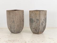 Brutalist Inspired Pair of Mixed Stone Planters 20th Century - 3150316