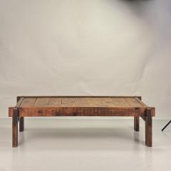 Brutalist Knotted Pine Low Coffee Table - 4358712