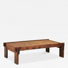 Brutalist Knotted Pine Low Coffee Table - 4358744