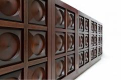 Brutalist Mahogany Credenza - 441833