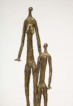 Brutalist Metal Figurative Couple Sculpture - 1832413