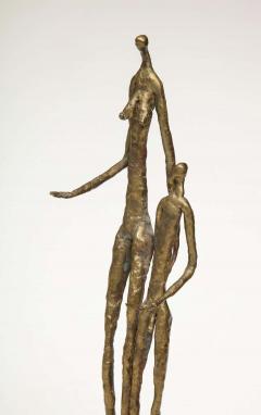 Brutalist Metal Figurative Couple Sculpture - 1832422