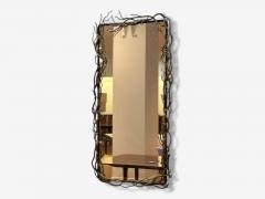 Brutalist Modern Metal Gilt Iron Monumental Wall Mirrors 21st C  - 4220641