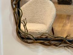 Brutalist Modern Metal Gilt Iron Monumental Wall Mirrors 21st C  - 4220646