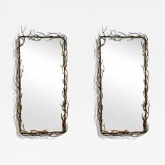 Brutalist Modern Metal Gilt Iron Monumental Wall Mirrors 21st C  - 4221991