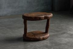 Brutalist Monoxyle Side Table France 1980s - 3954446