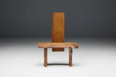 Brutalist Monoxylite Chair France 1950s - 3548539