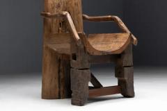 Brutalist Monoxylite Throne Chair France 19th Century - 3662208