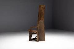 Brutalist Monoxylite Throne Chair France 19th Century - 3662260