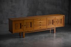Brutalist Oak Buffet Belgium 1960s - 4289772