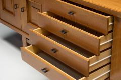 Brutalist Oak Buffet Belgium 1960s - 4289780