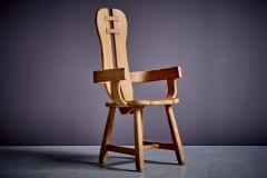 Brutalist Oak Chair from De Puydt - 3857643