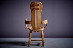 Brutalist Oak Chair from De Puydt - 3857646