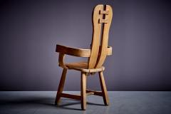 Brutalist Oak Chair from De Puydt - 3857648