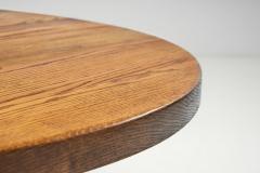 Brutalist Oak Coffee Table with Triangular Legs Europe ca 1950s - 3386149
