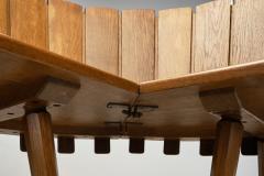 Brutalist Oak Corner Bench Europe Second half of the 20th Century - 4358050