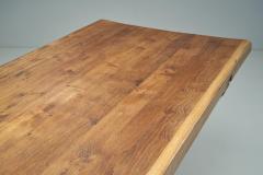 Brutalist Oak Dining Table by The Puydt Belgium 1970s - 2294809