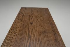 Brutalist Oak Side Table The Netherlands ca 1960s - 4487222