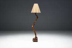 Brutalist Organic Wood Floor Lamp France 1970s - 4593889