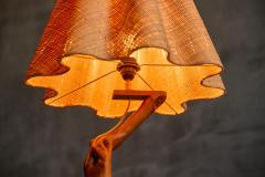 Brutalist Organic Wood Floor Lamp France 1970s - 4593940