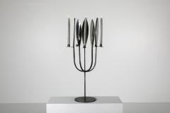Brutalist Pair of Candelabras with Mirrors 1970s - 1918645