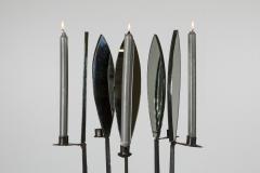 Brutalist Pair of Candelabras with Mirrors 1970s - 1918650