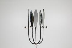 Brutalist Pair of Candelabras with Mirrors 1970s - 1918657
