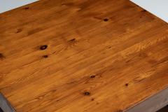 Brutalist Pine Low Coffee Table France 1960s - 4437452