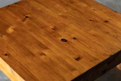 Brutalist Pine Low Coffee Table France 1960s - 4437455