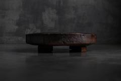 Brutalist Primitive Round Coffee Table France 19th Century - 4549624