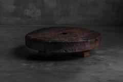 Brutalist Primitive Round Coffee Table France 19th Century - 4549625