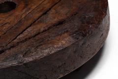 Brutalist Primitive Round Coffee Table France 19th Century - 4549631