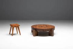 Brutalist Round Coffee Table France 1950s - 3662251