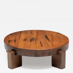 Brutalist Round Coffee Table France 1950s - 3664091