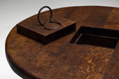 Brutalist Round Coffee Table France 1960s - 4190029