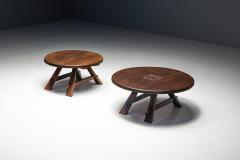 Brutalist Round Coffee Table France 1960s - 4190031