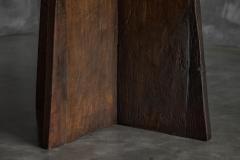 Brutalist Round Dining Table in Reclaimed Wood France 20th Century - 4706726